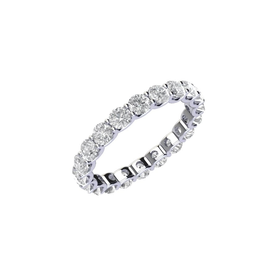 Diamond Eternity Wedding Band with U Setting ( 2 ctw. )