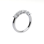 Five Stone Round Brilliant Diamond Ring with Basket Setting ( 1 ctw. )