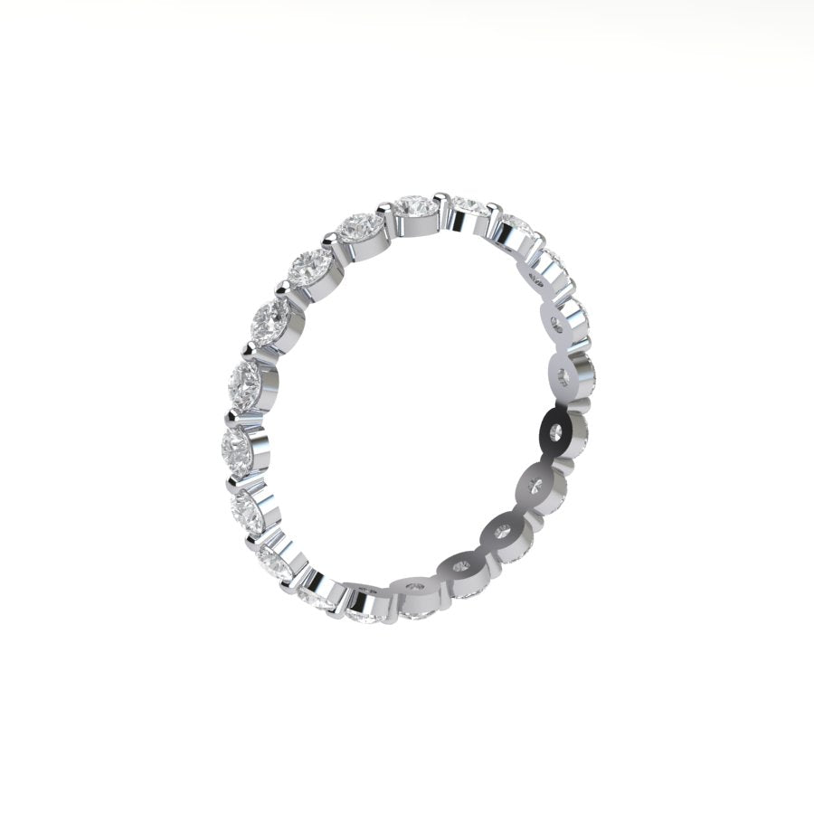 Diamond Eternity Wedding Band with Shared Prong Setting ( 1 ctw. )