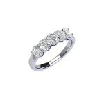 Five Stone Oval Cut Diamond Ring With Basket Setting ( 1 ctw.)