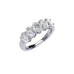 Five Stone Oval Cut Diamond Ring With Basket Setting ( 2 ctw.)