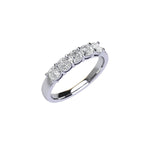 Five Stone Cushion Cut Diamond Ring With Basket Setting ( 1 ctw.)