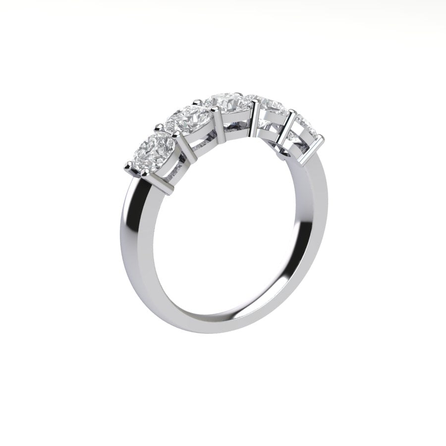 Five Stone Cushion Cut Diamond Ring With Basket Setting ( 2 ctw.)