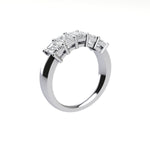 Five Stone Emerald Cut Diamond Ring With Basket Setting ( 2 ctw.)