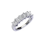 Five Stone Princess Cut Diamond Ring With Basket Setting ( 2 ctw.)