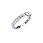Eight Stone Round Brilliant Diamond Ring with Trellis Setting ( 1 ctw. )