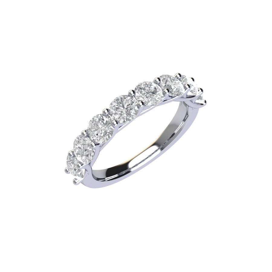 Eight Stone Round Brilliant Diamond Ring with Trellis Setting ( 2 ctw. )
