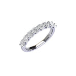 Eight Stone Round Brilliant Diamond Ring with U Setting ( 1 ctw. )