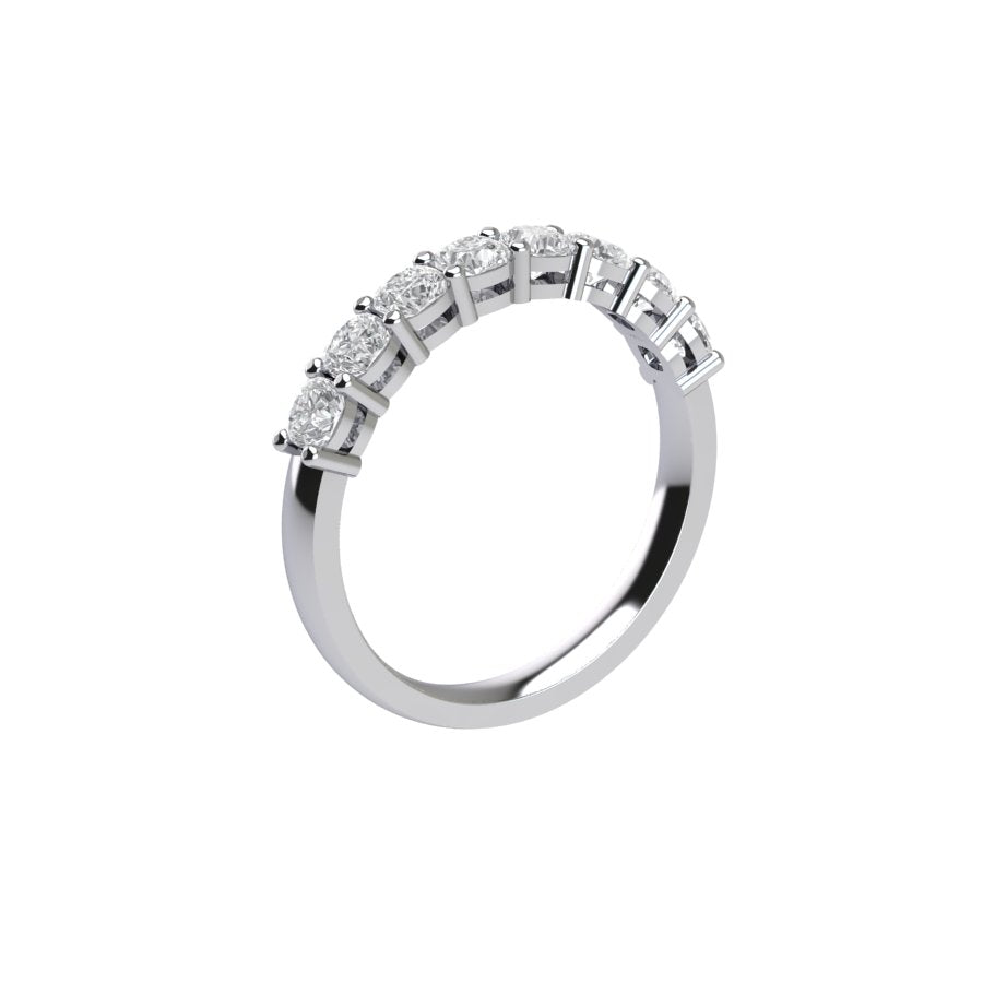 Eight Stone Cushion Cut Diamond Wedding Band With Basket Setting ( 1 ctw. )