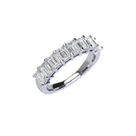 Eight Stone Emerald Cut Diamond Ring With Basket Setting ( 2 ctw. )