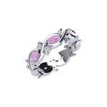 Lovisa Marquise Colored Gemstones Scroll Eternity Ring