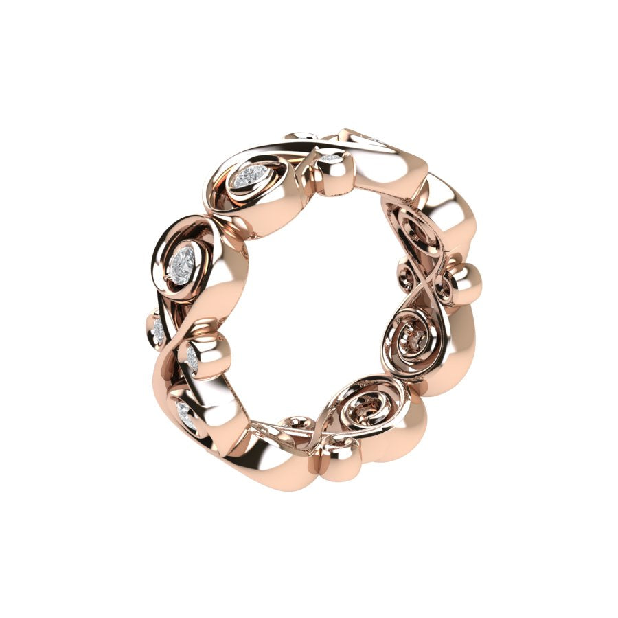 Lumia Infinity Scroll Lab Diamond Eternity Ring