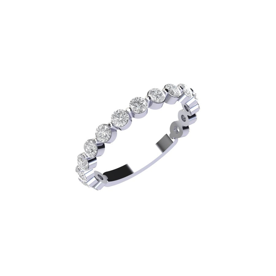 Three Quarter Lab Grown Diamond Eternity Ring with Shared Prong Setting