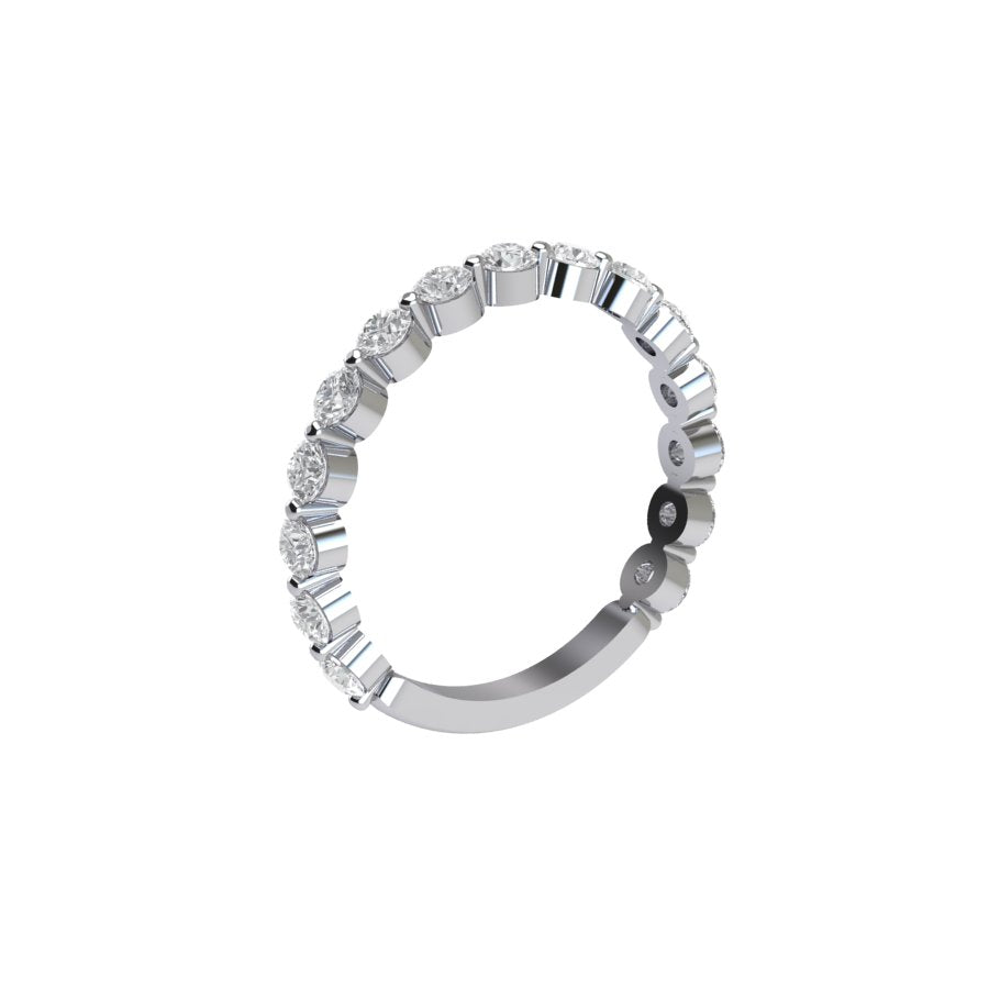 Three Quarter Lab Grown Diamond Eternity Ring with Shared Prong Setting