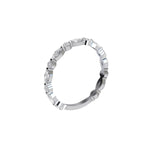 Three Quarter Lab Marquise and Lab Round Diamond Eternity Ring
