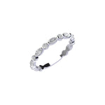 Three Quarter Lab Marquise and Lab Round Diamond Eternity Ring