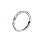 Three Quarter Lab Grown Baguette and Lab Grow Round Diamond Eternity Ring