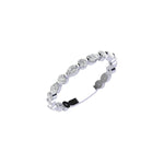 Three Quarter Lab Grown Pear and Lab Grown Round Diamond Eternity Ring