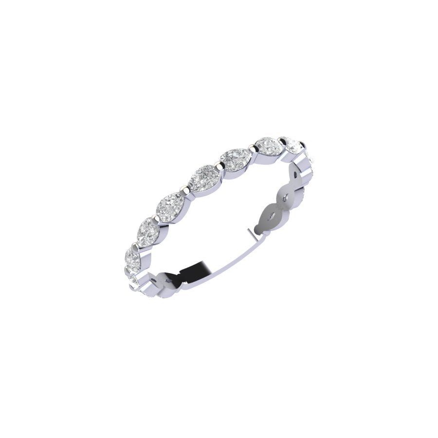 Three Quarter Lab Grown Pear Diamond Eternity Ring