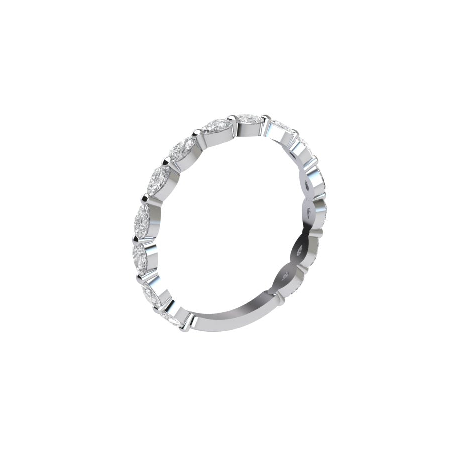 Three Quarter Lab Grown Pear Diamond Eternity Ring
