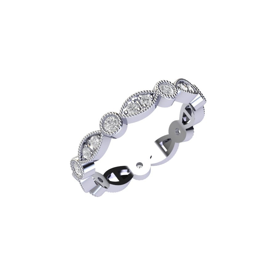 Pianna Diamond Eternity Ring with Milgrain