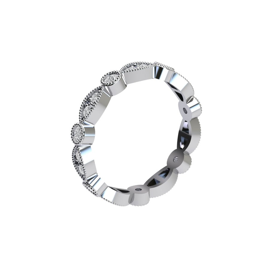 Pianna Diamond Eternity Ring with Milgrain