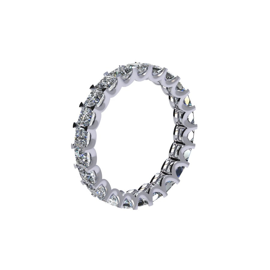 Princess Cut Diamond Eternity Ring With U Setting ( 3 ctw. )