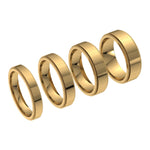 Milgrained Stepped Edge Comfort Fit Band