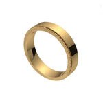 Milgrained Stepped Edge Comfort Fit Band