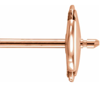 Diamond Marquise Rose Gold Flower Earrings