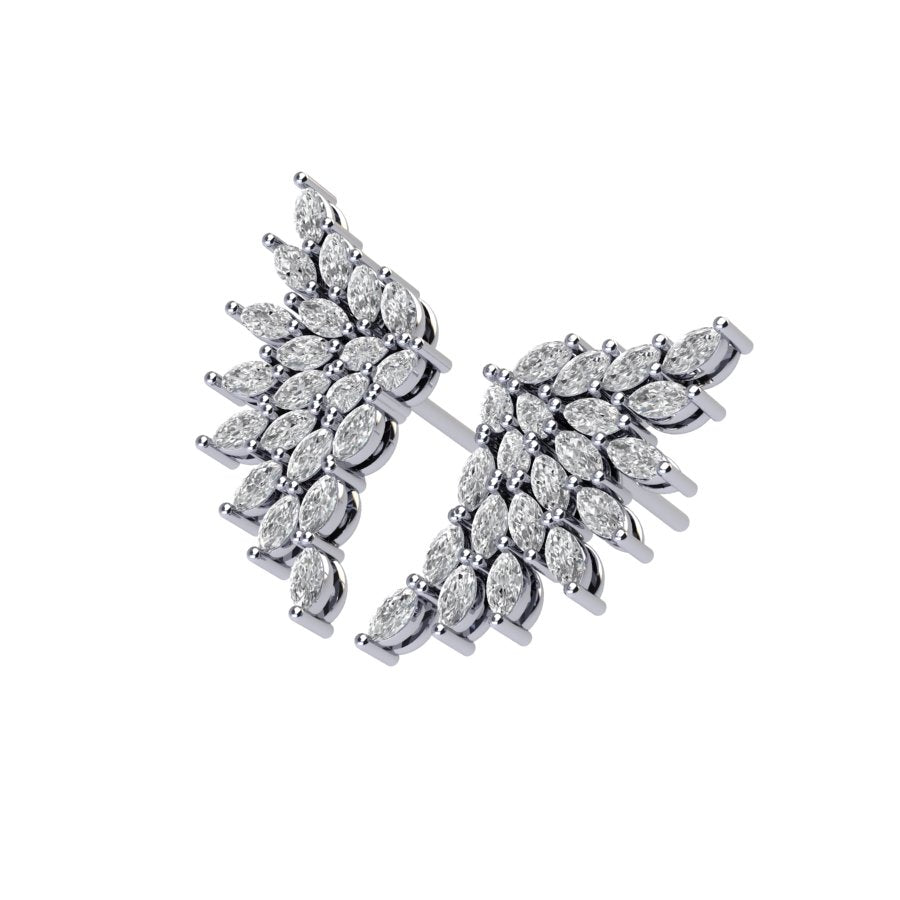 Diamond Angel Wing Earrings