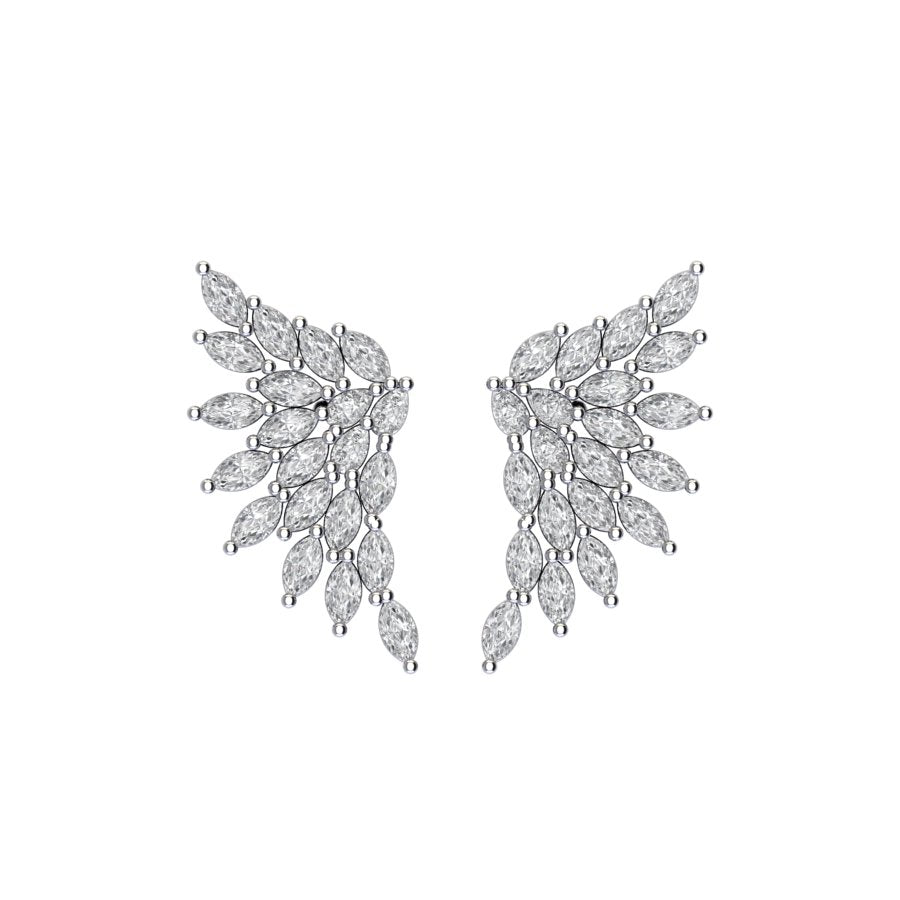 Diamond Angel Wing Earrings