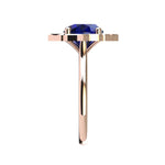 Kaysa Sapphire and Diamond Halo Vintage Engagement  Ring