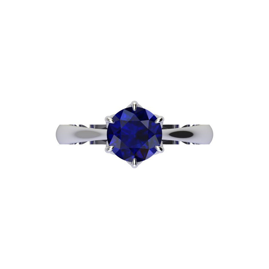 Azusa Blue Sapphire  Engagement Ring