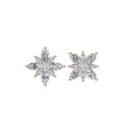 Diamond Flower Earrings
