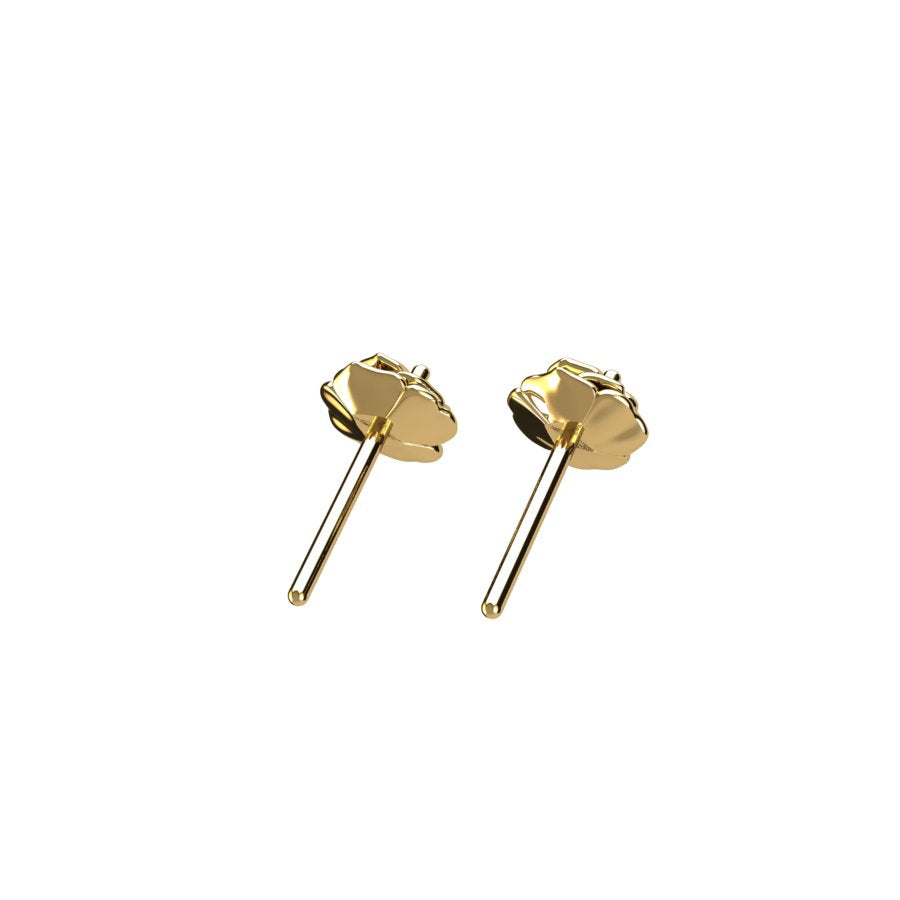 Diamond Flower Stud Earrings