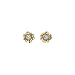 Diamond Flower Stud Earrings