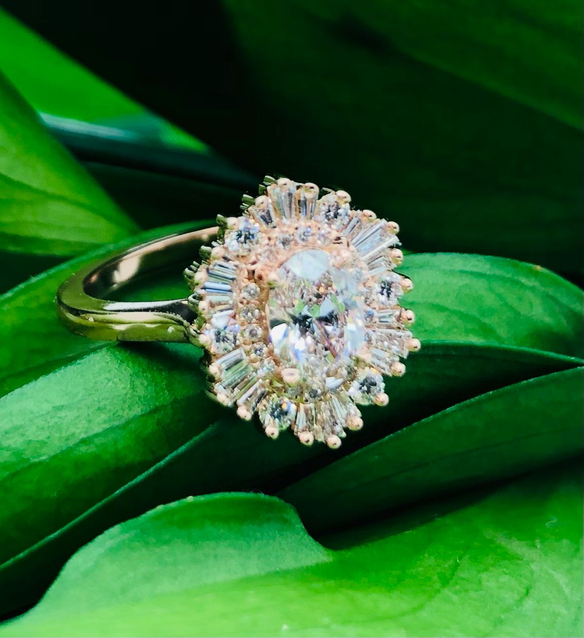 Vintage Cluster Engagement Ring Vancouver
