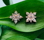 Diamond Flower Earrings