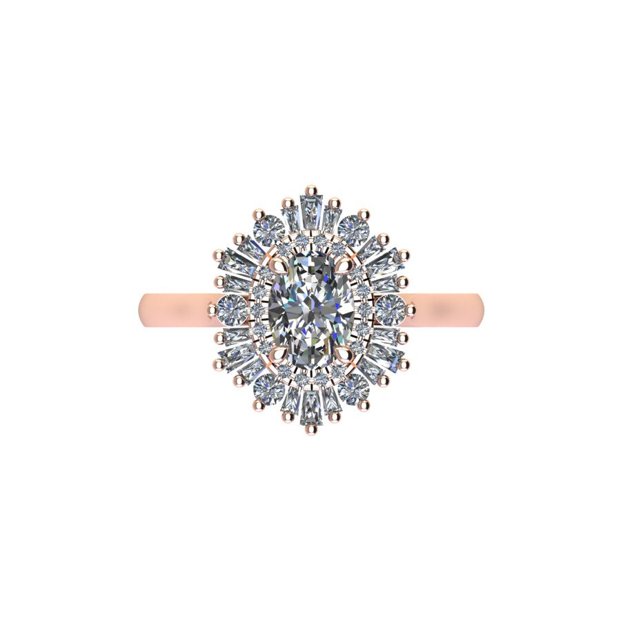 Vintage Cluster Engagement Ring Vancouver