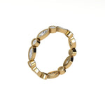 Mirari Marquise and Round Brilliant cut Milgrain Diamond Eternity Ring