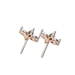 Diamond Marquise Rose Gold Flower Earrings