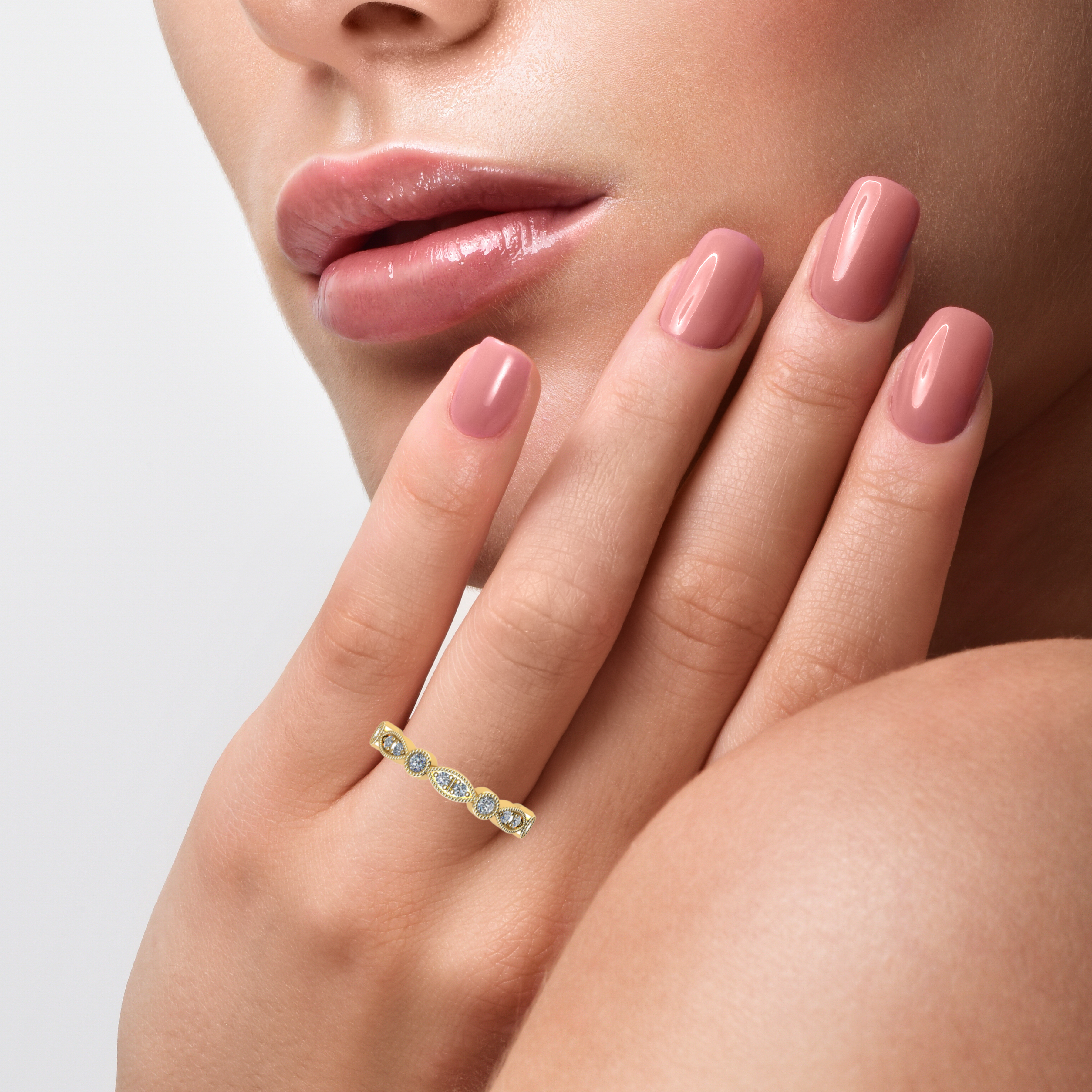 Pianna Diamond Eternity Ring with Milgrain