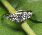 Mirri Round Moissanite Engagement Ring with Natural Diamonds in 14K White Gold 14K Rose Gold 14K Yellow Gold 18K Yellow 19K White Gold and Platinum