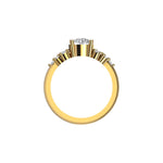 Mirri Round Moissanite Engagement Ring with Natural Diamonds in 14K White Gold 14K Rose Gold 14K Yellow Gold 18K Yellow 19K White Gold and Platinum