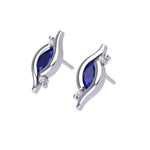 Lovisa Diamond and Sapphire Scroll Earrings
