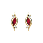 Lovisa Diamond and Sapphire Scroll Earrings