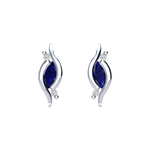 Lovisa Diamond and Sapphire Scroll Earrings