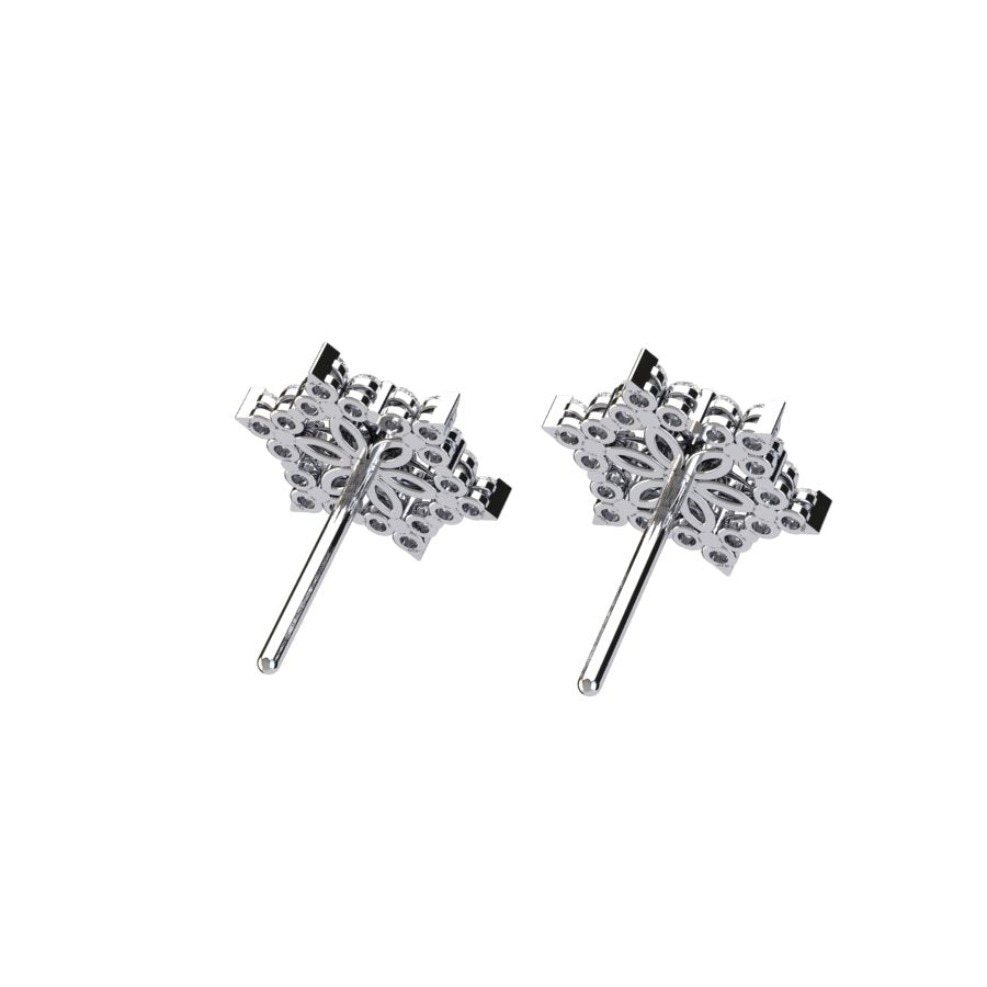 Diamond Snowflake Earrings