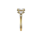 Nylea oval moissanite engagement ring with natural diamonds in 14k white, yellow, rose gold, 18k yellow gold, 19k white gold and platinum